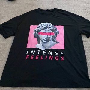 Oversized Black graphic tee size small